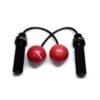 Power Systems Airope Pro Medium Resistance Compact Weighted Rubber Jump Rope Pair with Padded Grip Handles, Red