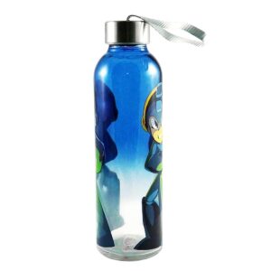 Just Funky Mega Man 20oz Glass Water Bottle