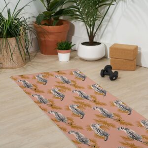 Alison Janssen PAISLEY TIGER SOFT PINK GOLD (6mm) 24" x 70" Yoga Mat - Society6