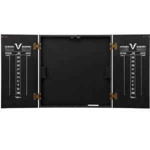 Viper Hideaway Steel Tip 2 in 1 Traditional & Baseball Dartboard Cabinet, Black
