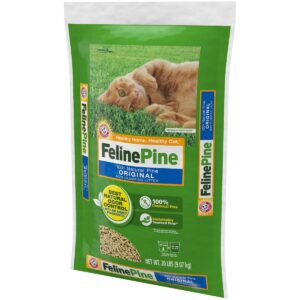 Feline Pine 100% Natural Pine, Odor Control, Non-Clumping Cat Litter - 20lbs