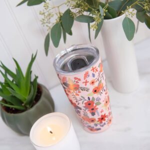 OCS Designs 17oz Stainless Steel Tumbler Secret Garden Floral Pink