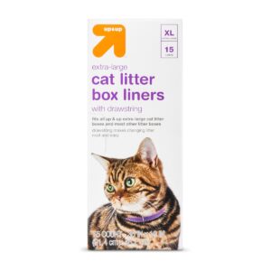 Cat Litter Box Drawstring Liners - XL - 1.18mil - up & up™