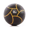 Power Systems Elite Power Textured Rubber 11 Inch Round Exercise Medicine Ball Prime Fitness Training Weight, 2 Pounds, Black/Orange