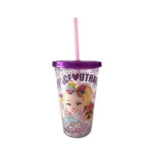 JoJo Siwa 14oz Plastic Snow Globe Tumbler - Silver Buffalo