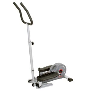 Sunny Health & Fitness Magnetic Standing Elliptical Machine with Handlebars
