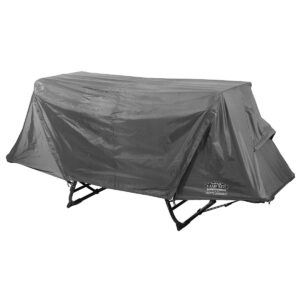 Kamp-Rite Original 1 Person Grey Easy Setup Tent Cot Folding Bed Bundle with Valuables Storage Bag
