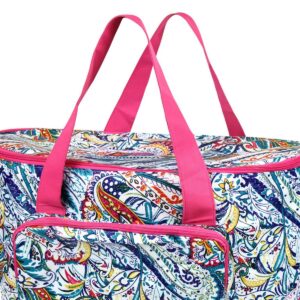 Zodaca Fashionable Large Cooler Bag, Multi-color Paisley