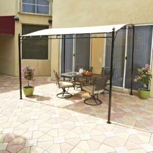 Lakeside Sunshade Awning Gazebo with Polyester Shade, Steel Stand