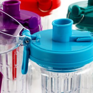Gibson Home Rockland 4 Piece 32 Ounce Hydration Water Bottle Set in Assorted Colors