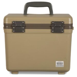 Engel 7.5-Quart 8-Can EVA Gasket Seal Ice and DryBox Cooler with Carry Handles and Shoulder Strap, Tan