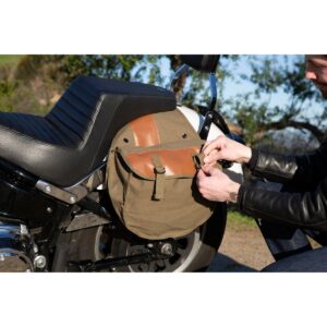 Stansport Cotton Canvas Saddle Bag Olive Green