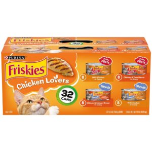 Purina Friskies Prime Filets & Shreds Chicken Lovers Wet Cat Food - 5.5oz/32ct Variety Pack