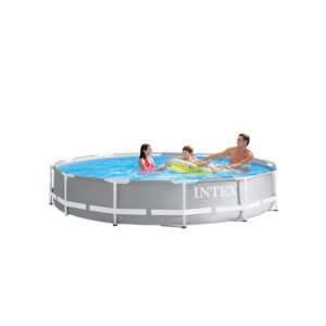 Intex 26711EH 12ft x 30in Prism Metal Frame Above Ground Swimming Pool with Filter Pump & 3 Inch Chlorine Tabs, 50 lbs (No Filter Pump Included)