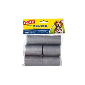 Glad Unscented Dog Waste Bags Refill Rolls - 90ct