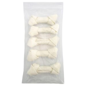 Natural Rawhide Bones Dog Treats - 5ct - Boots & Barkley™