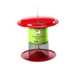 Birds Choice Magnet Mesh Black Oil Sunflower Bird Feeder - Red