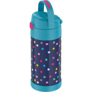 Thermos 12oz FUNtainer Water Bottle with Bail Handle - Polka Dot Blue