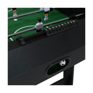 Sunnydaze Indoor Space-Saving Folding Family Foosball Soccer Game Table with Manual Scorers - 48" - Black