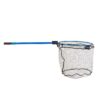 CLAM 14670 Fortis Walleye Fishing Angling Landing Net with 65.3 Inch Telescoping Handle, Conservation Focused Design, and Rubberized Coating