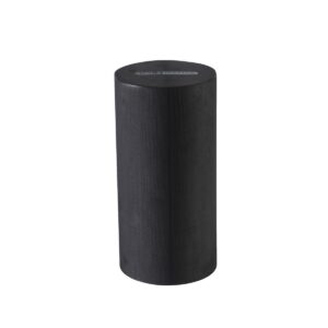 HolaHatha Portable Solid High Density EVA Foam Roller for Deep Tissue Back Massage, Calf Therapy, Glute Massaging, Back Pain, and Leg Recovery, Black