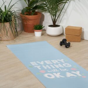 The Optimist Everything Will Be OK (6mm) 24" x 70" Yoga Mat - Society6