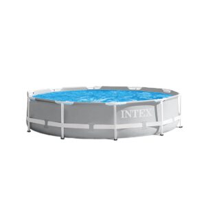 Intex 10ft x 10ft x 30in Pool w/ 10 Foot Round Pool Cover and Filter Cartridge