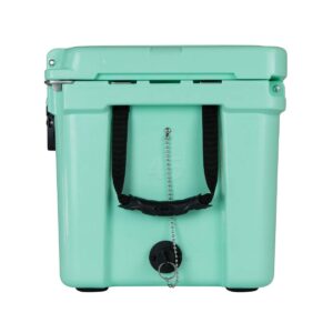 Driftsun Heavy Duty Rotomolded Thermoplastic UV Resistant Portable 45 Quart Insulated Hardside Ice Chest Beverage Cooler, Sea Foam