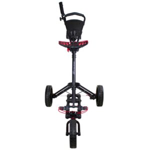 Northlight 48" Black Easy Folding 3 Wheel Golf Bag Push Cart