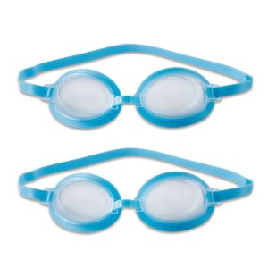 Summer Waves P1C008303 8 Foot Wide Quick Set Inflatable Top Ring Kiddie Swimming Pool with Deep Sea Ocean Life Graphics and 3D Goggles, Blue