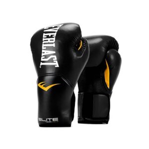 Everlast Pro Style Elite Exercise Workout Training Boxing Gloves for Sparring, Heavy Bag and Mitt Work, Size 12 Ounces, Black