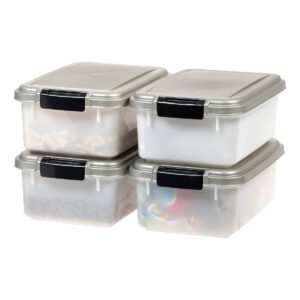 IRIS Airtight Pet Food and Treat Storage Container - Gray - 10lb - 4pk