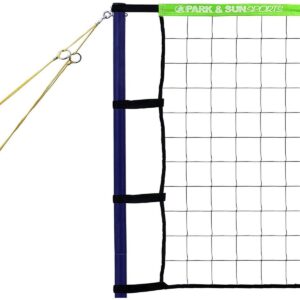 Park & Sun Spiker Sport Steel Green Portable Outdoor Volleyball Net Set with Bag