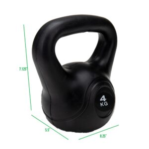 Mind Reader Kettlebell, 4 KG, Black