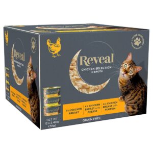 Reveal Grain Free Limited Ingredients Chicken Selections In Broth Wet Cat Food - 2.47oz/12ct Variety Pack