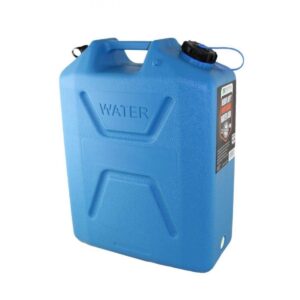 Wavian USA 5 Gallon Plastic Water Jug Can Container w/ Easy Pour Spout, 2 Pack