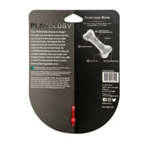 Playology Beef Scent Bone Dog Toy - Red - S