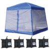 Z-Shade 10' x 10' Angled Leg Instant Canopy Tent Shelter w/ Screen & Weight Bags