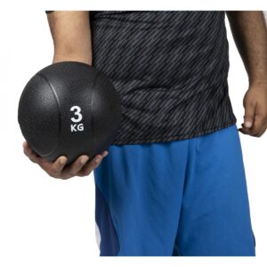 Mind Reader Medicine Ball, Black, 3 kg/6.6 lb.