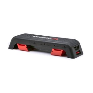 Reebok Professional 47-Inch Long Multi-Purpose Aerobic, Cardio, and Strength Challenging Home Fitness Deck Bench, Black