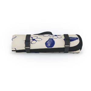 Hello Twiggs Blue Vase with Flowers Picnic Blanket - Deny Designs