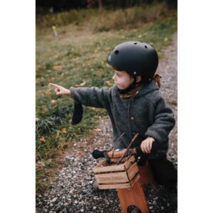 Kinderfeets Children's Riding Toy Bundle with Black Adjustable Sport Toddler/Kids Bike Helmet and Tiny Tot PLUS 2-in-1 Balance Bike and Tricycle, Sage