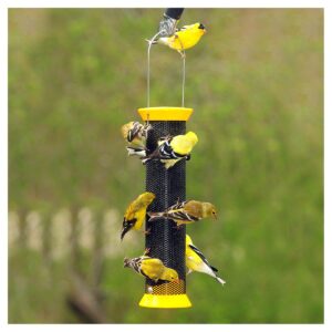 Droll Yankees New Generation Metal Finch Sock Bird Feeder - Yellow - 13"