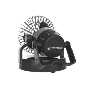Wakeman Portable 2 in 1 LED Camping Lantern with Ceiling Fan - Black