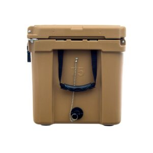 Driftsun Heavy Duty Rotomolded Thermoplastic UV Resistant Portable 75 Quart Insulated Hardside Ice Chest Beverage Cooler, Tan