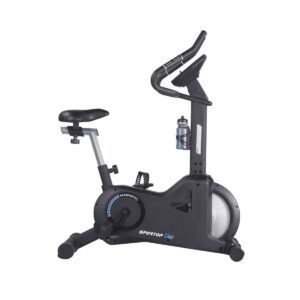 Sportop U60 Indoor Comfortable Home Workout Bike Stationary Fitness Cycler Exercise Machine with 12 Pre Programmed Trainings and Monitor Screen, Black