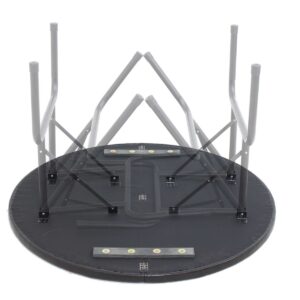 6-Player Round Folding Poker Table - Sunnydaze Decor
