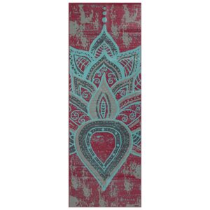 Gaiam Printed Foldable Yoga Mat - Maroon (2mm)
