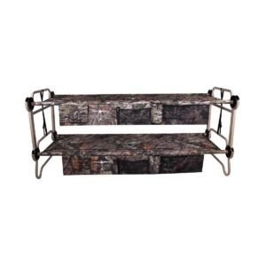 Disc-O-Bed XL Cam-O-Bunk Benchable Bunked Mossy Oak Double Cot w/ Organizers