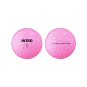 Nitro Golf Ultimate Distance Golf Balls Pink - 30pc